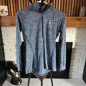 Under Armour Blue Heather Quarter-Zip Pullover